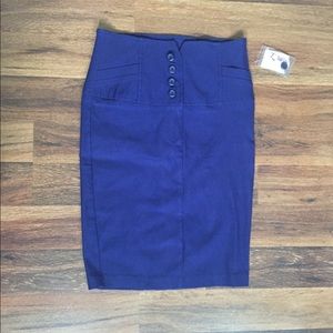 Blue Pencil Skirt